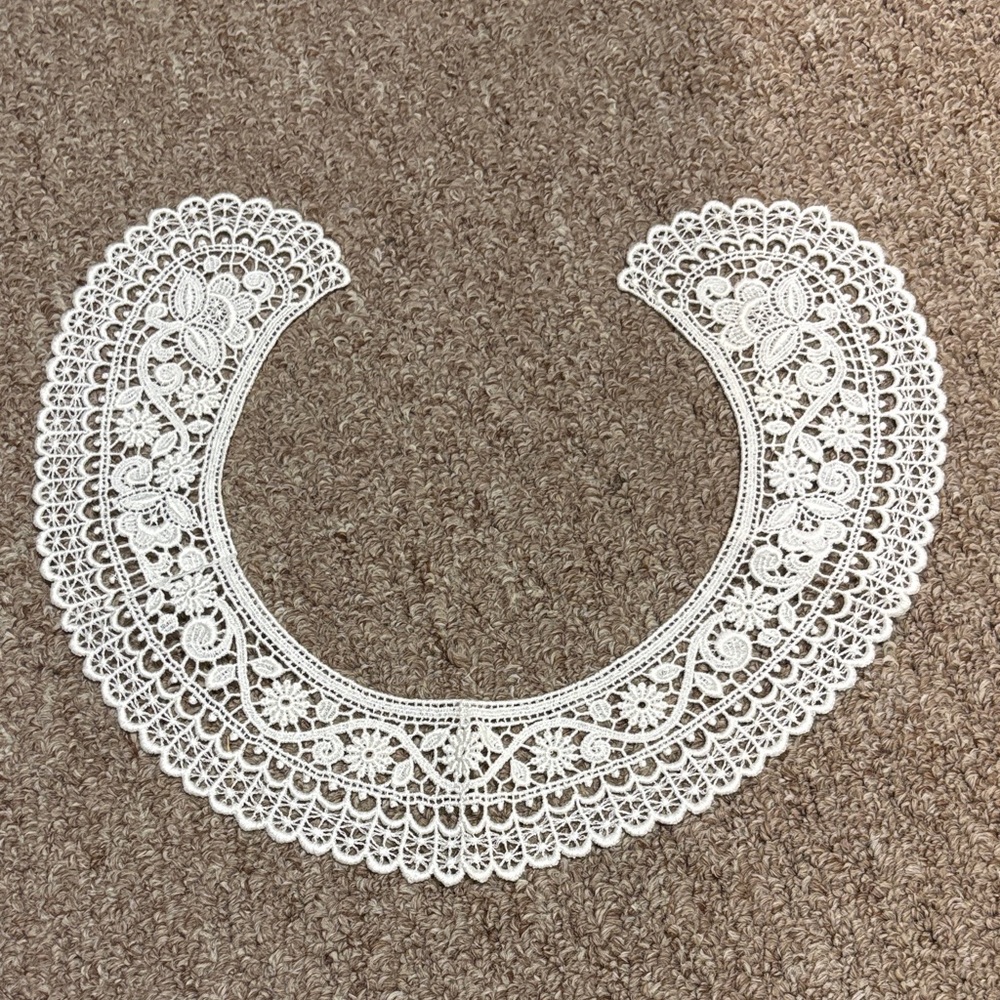 Belguim Elegant White Lace Collar Necklace Handmade